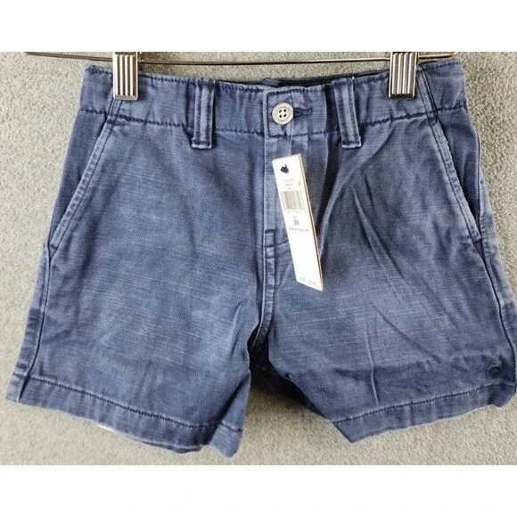 Polo Ralph Lauren Chino Shorts Unisex Kids 6X Navy Belt Loops Zip Fly Closure - Picture 3 of 15